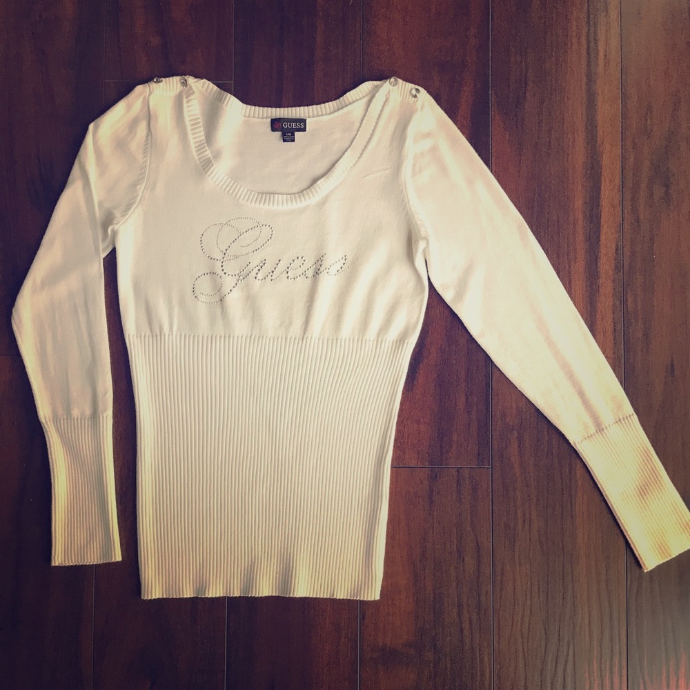 ⚪️ Guess White Sweater ⚪️